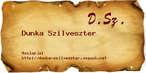 Dunka Szilveszter névjegykártya